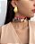 Colar Lenço Rosa com Passante Assimétrico - Imagem 3