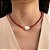 Colar em Cristais Vermelho e Pérola Central Estilo Boho - Imagem 3