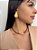 Colar em Cristais Marrom e Pérola Central Estilo Boho - Imagem 2