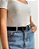 Cinto em Corino Preto e Prata PLUS SIZE - Imagem 4