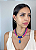 Maxi Colar Fio Corda Rosa e Azul - Imagem 4