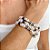 Maxi Pulseira com Pérolas tipo Boho e Olho de Gato - Imagem 1