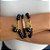 Pulseira Black Três Voltas em Resina e Cristais em Vidro - Imagem 3