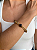 Pulseira Banhada com Esferas em Olho de Tigre - Imagem 2