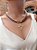 Colar Nude e Marrom com Pingente em Resina - Imagem 3