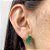 Brinco Verde Elegante Banhado com Verniz - Imagem 1