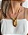 Maxi Colar Nude com Pingente Oval em Resina - Imagem 3