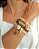 Maxi Pulseira Nude e Marrom Pingentes - Imagem 3