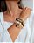 Maxi Pulseira Nude e Marrom Pingentes - Imagem 2