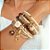 Maxi Pulseira Nude e Marrom Pingentes - Imagem 1