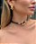 Choker Preta Entremeio Banhado - Imagem 1