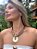 Maxi Colar Nude e Marrom Medalha - Imagem 2