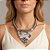 Maxi Colar Preto e Resina Triangular - Imagem 1