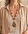 Colar Longo Gota Resina Nude - Imagem 1