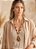 Colar Longo Gota Resina Nude - Imagem 2
