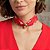 Colar Lenço Vermelho e Passante Gota - Imagem 1