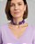 Colar Lenço Roxo e Passante Assimétrico - Imagem 2