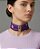 Colar Lenço Roxo P e Passante Oval - Imagem 2