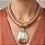 Maxi Colar Nude e Marrom Abalone - Imagem 1
