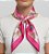 Colar Lenço Rosa Flores P com Passante - Imagem 1