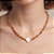 Colar Rondel Jade Caramelo e Madrepérola - Imagem 1