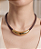 Colar Marrom Arco Banhado - Imagem 1