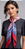 Colar Lenço G Vermelho e Azul com Passante - Imagem 1