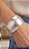 Bracelete Prateado Escovado - Imagem 1