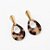 Brinco Gota Marrom Mesclada Resina - Imagem 2