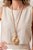 Colar Longo Resina Nude Circular - Imagem 1