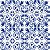 Papel de Parede Adesivo Azulejo Azul e Branco - Imagem 1