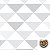 Papel de Parede Adesivo Triângulos Branco e Cinza - Imagem 1