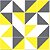 Papel de Parede Adesivo Triângulos Amarelo e Cinza - Imagem 1