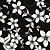 Papel de Parede Adesivo Floral Preto e Branco - Imagem 1