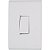 CONJUNTO 4X2 COM 1 INTERRUPTOR SIMPLES TRAMONTINA LIZ BR 57170/201 - Imagem 1