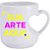 Caneca de Porcelana Branca Alça de Coração 325ml Código - 0064 - Imagem 2