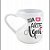 Caneca de Porcelana Branca Alça de Coração 325ml Código - 0064 - Imagem 1
