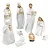 Presepio Decorativo Branco E Dourado Resina Decoracao - Imagem 6