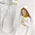 Presepio Decorativo Branco E Dourado Resina Decoracao - Imagem 3