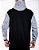 Blusa de Moletom Preta e Cinza - Imagem 3
