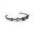 Pulseira bracelete prata 925 banho ródio negro mix pedras - Imagem 1