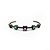 Pulseira bracelete prata 925 banho ródio negro mix pedras - Imagem 2