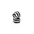 Brinco prata 925 banho ródio negro argola fileiras - Imagem 1