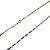 Corrente prata 925 banho ouro 18k elos Cartier 70cm - Imagem 2