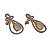 Brinco prata 925 banho ouro 18k gota vazada - Imagem 1