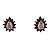 Brinco prata 925 banho ródio negro gota morganita 6X8mm - Imagem 1