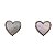 Brinco prata 925 coração 11mm madrepérola borda lisa - Imagem 1