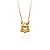 Pulseira prata 925 banho ouro 18k gravata menina liso no balanço - Imagem 1