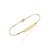 PULSEIRA PRATA OURO AMARELO INFANTIL 15CM PLACA 5X27 LASER - Imagem 1