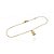 Pulseira prata 925 banho ouro 18k tornozeleira com pingente urso - Imagem 2